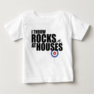 Ich werfe Felsen am Hauswinden Baby T-shirt