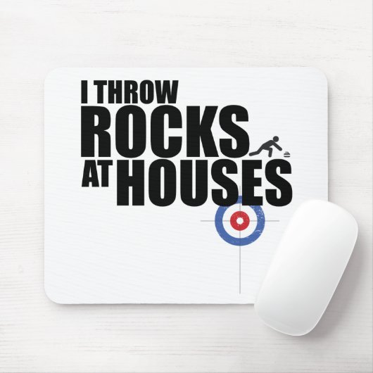 Ich werfe Felsen am Hauswinden Mousepad (Mit Mouse)