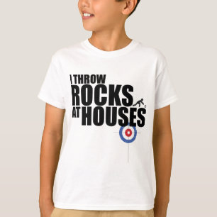 Ich werfe Felsen am Hauswinden T-Shirt