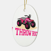 Ich werfe Felsen Keramikornament (Links)