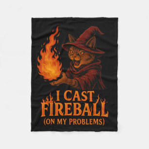 Ich Werfe Feuerball Auf Meine Problemkatze Rpg Gam Fleecedecke