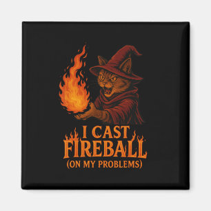 Ich Werfe Feuerball Auf Meine Problemkatze Rpg Gam Magnet