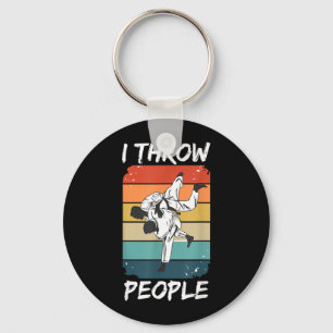 Ich werfe Leute Design für einen Jiu Jitsu Trainer Schlüsselanhänger