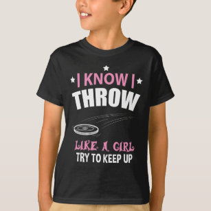 Ich werfe wie ein Mädchen-Versuch, um Disc-Golf T-Shirt