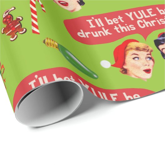 Ich wette, dass WEIHNACHTEN dieses Weihnachten Geschenkpapier (Rolleneckpunkt)