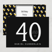 Ich wette, du glaubst, er sei älter als vierzig Ge Einladung (Vorne/Hinten)