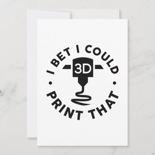 Ich wette, ich könnte das drucken dankeskarte (Vorderseite)