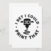 Ich wette, ich könnte das drucken dankeskarte (Vorne/Hinten)