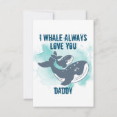 Ich whale immer Liebe Sie anpassbar Dankeskarte (Vorderseite)