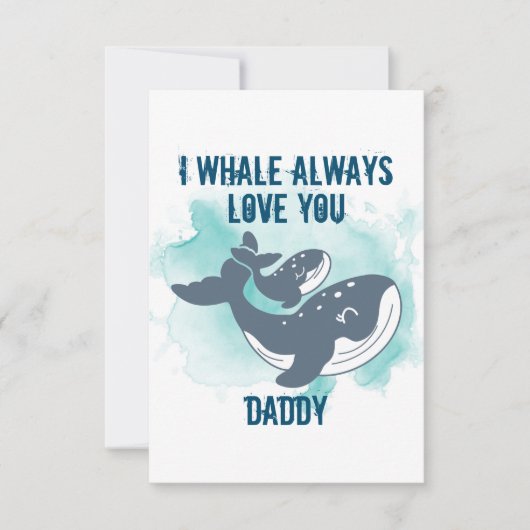 Ich whale immer Liebe Sie anpassbar Dankeskarte (Vorderseite)