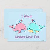 Ich whale immer Liebe Sie Kawaii Postkarte (Vorne/Hinten)