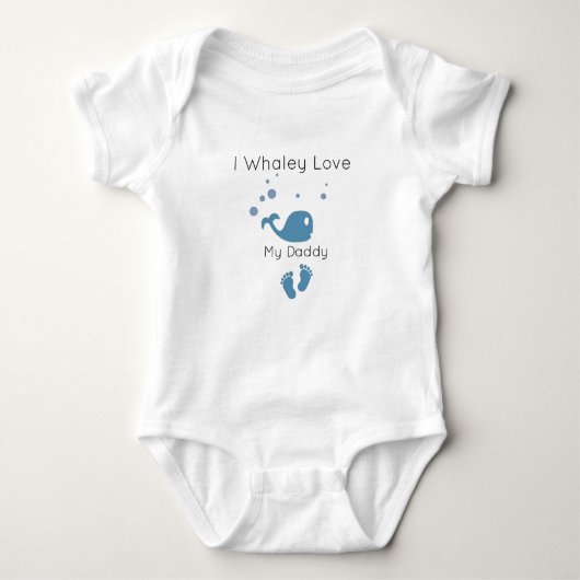 Ich Whaley Liebe mein Daddy Niedlich Funny Baby Baby Strampler (Vorderseite)