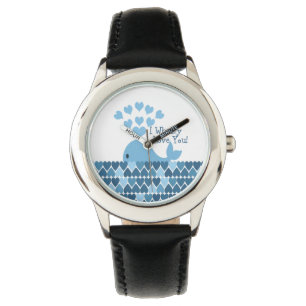 Ich Whaley Liebe Sie! Blau Armbanduhr