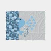 Ich Whaley Liebe Sie! Blau Fleecedecke (Vorderseite (Horizontal))