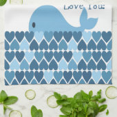 Ich Whaley Liebe Sie! Blau Küchentuch (Gefaltet)