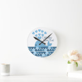 Ich Whaley Liebe Sie! Blau Runde Wanduhr (Zuhause)