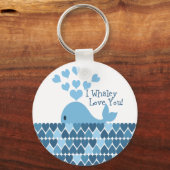 Ich Whaley Liebe Sie! Blau Schlüsselanhänger (Vorderseite)