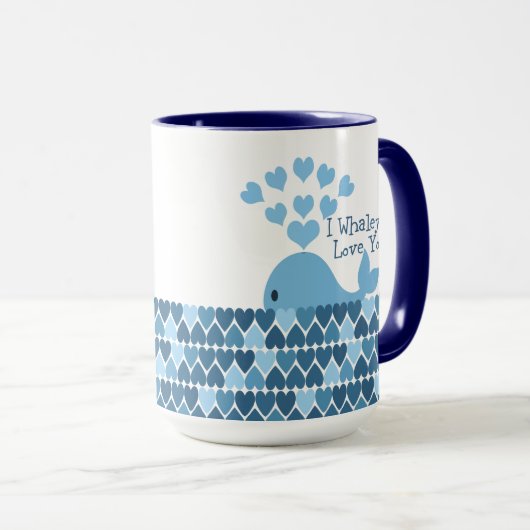 Ich Whaley Liebe Sie! Blau Tasse (VorderseiteRechts)