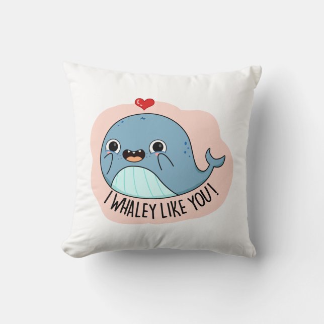 Ich whaley like you Funny Whale Pub Kissen (Vorderseite)