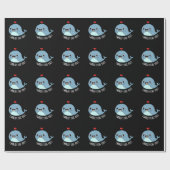 Ich whaley like you Funny Whale Pun Dark BG Geschenkpapier (Flach)