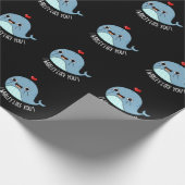 Ich whaley like you Funny Whale Pun Dark BG Geschenkpapier (Ecke)