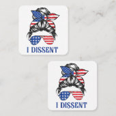 Ich widerspreche, amerikanische Flagge Frauen chao Quadratische Visitenkarte (Vorne/Hinten)
