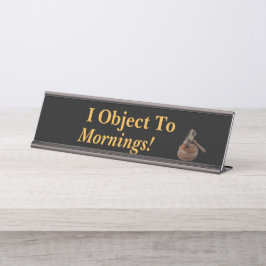 Ich widerspreche dem Sprichwort Schwarzes Wetter Schreibtischnamensplakette