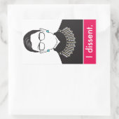 Ich widerspreche rechteckiger aufkleber (Tasche)