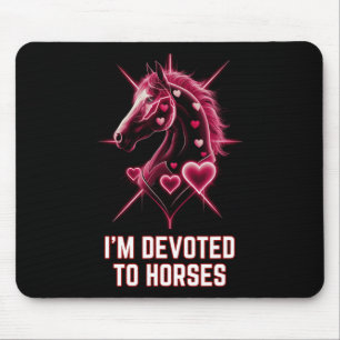 Ich widme mich Pferden Reiten Frauen Mädchen Mousepad