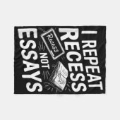 Ich wiederhole Pause Pause Keine Essays Fleecedecke (Vorderseite (Horizontal))