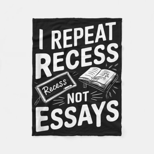 Ich wiederhole Pause Pause Keine Essays Fleecedecke (Vorderseite)
