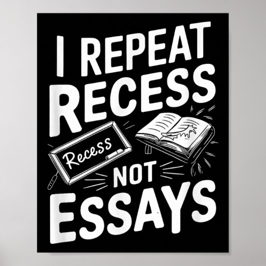 Ich wiederhole Pause Pause Keine Essays Poster (Vorne)
