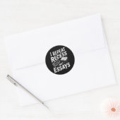 Ich wiederhole Pause Pause Keine Essays  Runder Aufkleber (Umschlag)