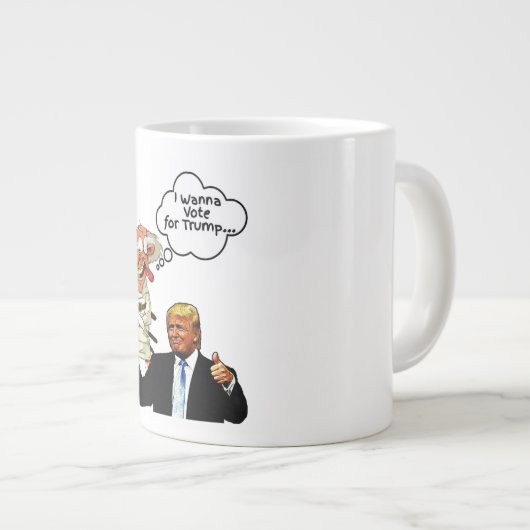 "Ich will abstimmen" Jumbo-Tasse (Vorderseite Rechts)