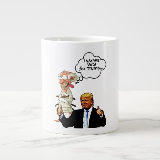 "Ich will abstimmen" Jumbo-Tasse (Vorderseite)