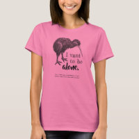 Ich will allein Kiwi Vogel Nature sein