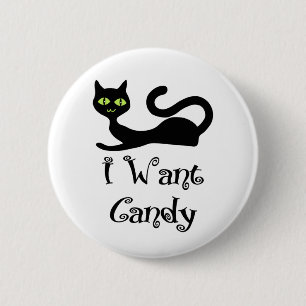 Ich will Candy Cat Knopf Button