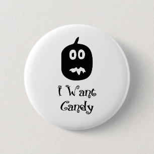Ich will Candy Pumpkin Button