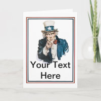 Ich will, das Sie, fertigen Uncle Sam Ihren Text