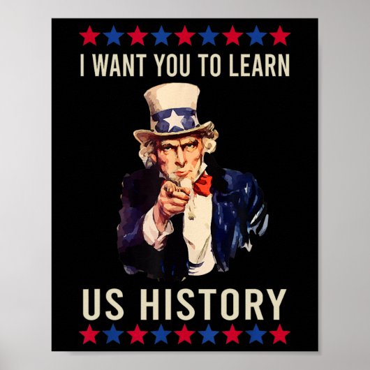 Ich Will, Dass Du Uns Usa Geschichte Lernst Amerik Poster (Vorne)