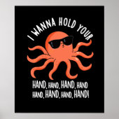 Ich will deine Hand am Oktopus halten, dunkle BG Poster (Vorne)