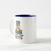 Ich will deine Nüsse - Nussknacker Zwei-Ton-Tasse Zweifarbige Tasse (Vorderseite Links)