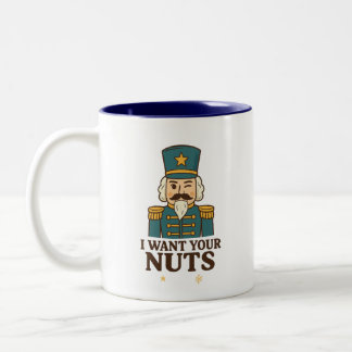 Ich will deine Nüsse - Nussknacker Zwei-Ton-Tasse Zweifarbige Tasse