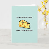 Ich will dich auf allem Käse Karte (Gelbe Blume)