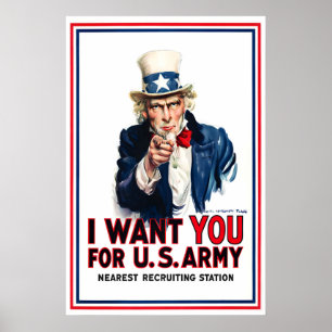Ich will dich für die US-Armee WW1 POSTER DRUCKEN