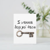 Ich will dich umarmen (dein Gesicht) Postkarte (Stehend Vorderseite)