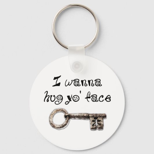 Ich will dich umarmen (dein Gesicht) Schlüsselanhänger (Vorderseite)