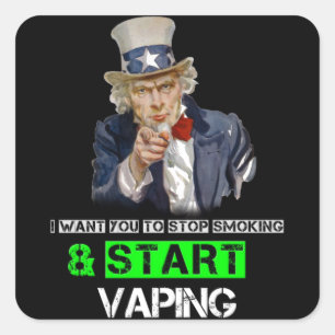 Ich will dich Uncle Sam Dampfen Quadratischer Aufkleber