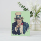 Ich will dich | Uncle Sam Werbeplakat US Army Postkarte (Stehend Vorderseite)