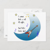 Ich will die ganze Nacht Rock'n'Roll Postkarte (Vorne/Hinten)